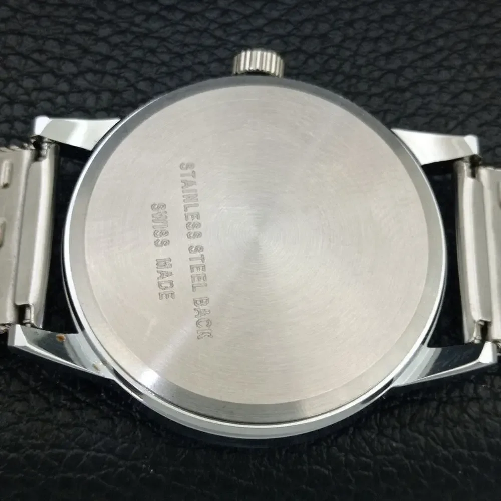 Vintage 1988 Montine Of Switzerland Manual Mens Silver Watch W/Mesh Strap